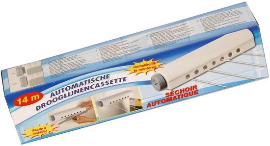 Artelier Innovations - Inrolbare waslijn - 14 Meter Wit / Grijs | bol.com