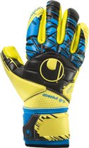 Uhlsport Speed Up Absolutgrip Fingersurround  Keepershandschoenen - Unisex - geel/zwart/blauw Maat 10 1/2