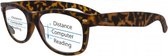Icon Eyewear TAD013 +3.00 WF Multifocale Computerbril - BlueShields blauw licht filter lens - Tortoise