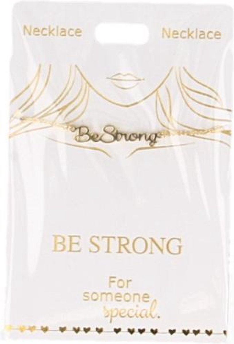 Ketting Be Strong, gold plated