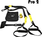 DW4Trading® Suspension trainer Pro2  fitness workout zwart/geel