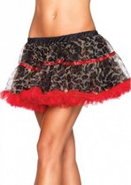 Leg Avenue luxe petticoat/tutu luipaard rood