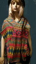 chiffon sjaal met Indiaanse print