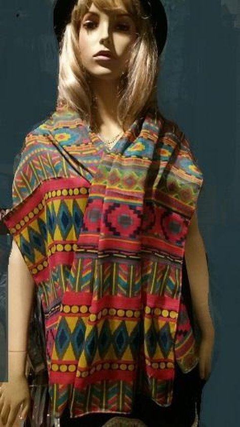 chiffon sjaal met Indiaanse print | bol.com