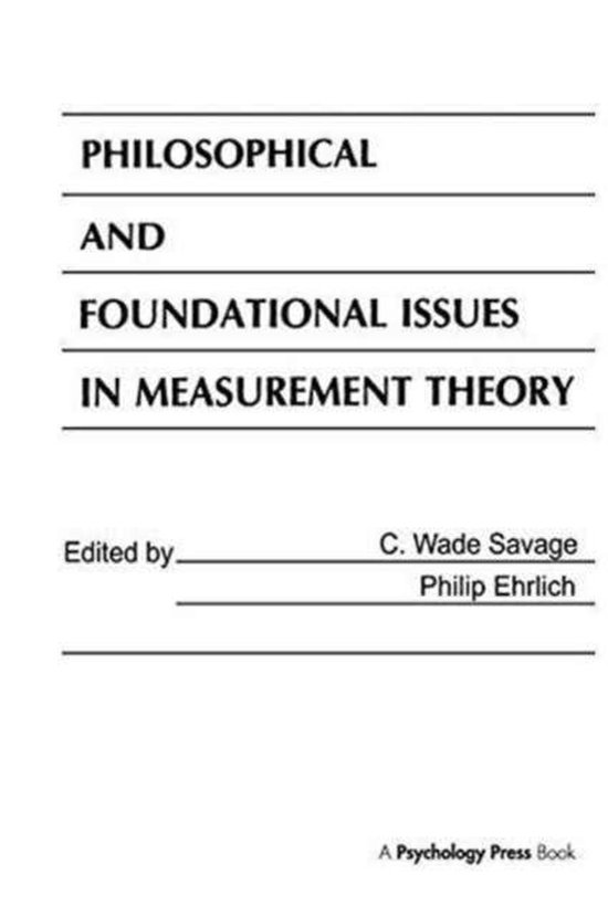 Philosophical and Foundational Issues in Measurement Theory - cover