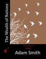 La couverture du livre "The Wealth of Nations" présente une branche avec des oiseaux blancs sur fond brun. Adam Smith est écrit en bas.