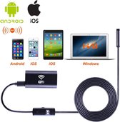 Gratis verzenden WiFi Endoscoop HD LED | Mini Camera met 2 meter  Kabel - 8 mm kop | Waterdichte inspectie camera met LED Verlichting / Voor Mobiel/ Tablet / Laptop/Saizi