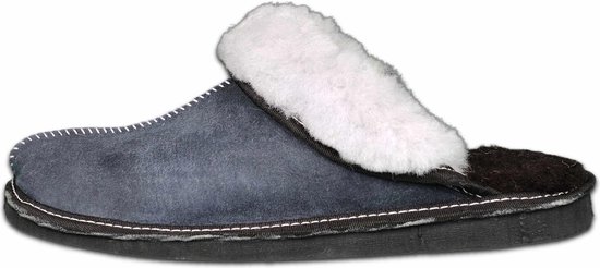 Schapenvacht pantoffels - Lamsvacht dames slippers - Grijs - Maat 37