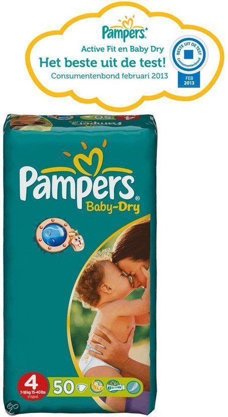 Samenstelling koffer De gasten Pampers Baby Dry - Luiers Maat 4 - Voordeelpak 50st | bol.com