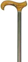 Classic Canes - Verstelbare XL wandelstok - Aluminium - Essenhout Derby handvat - Bruin - Wandelstokken - Voor heren en dames - Lengte 77 - 100 cm