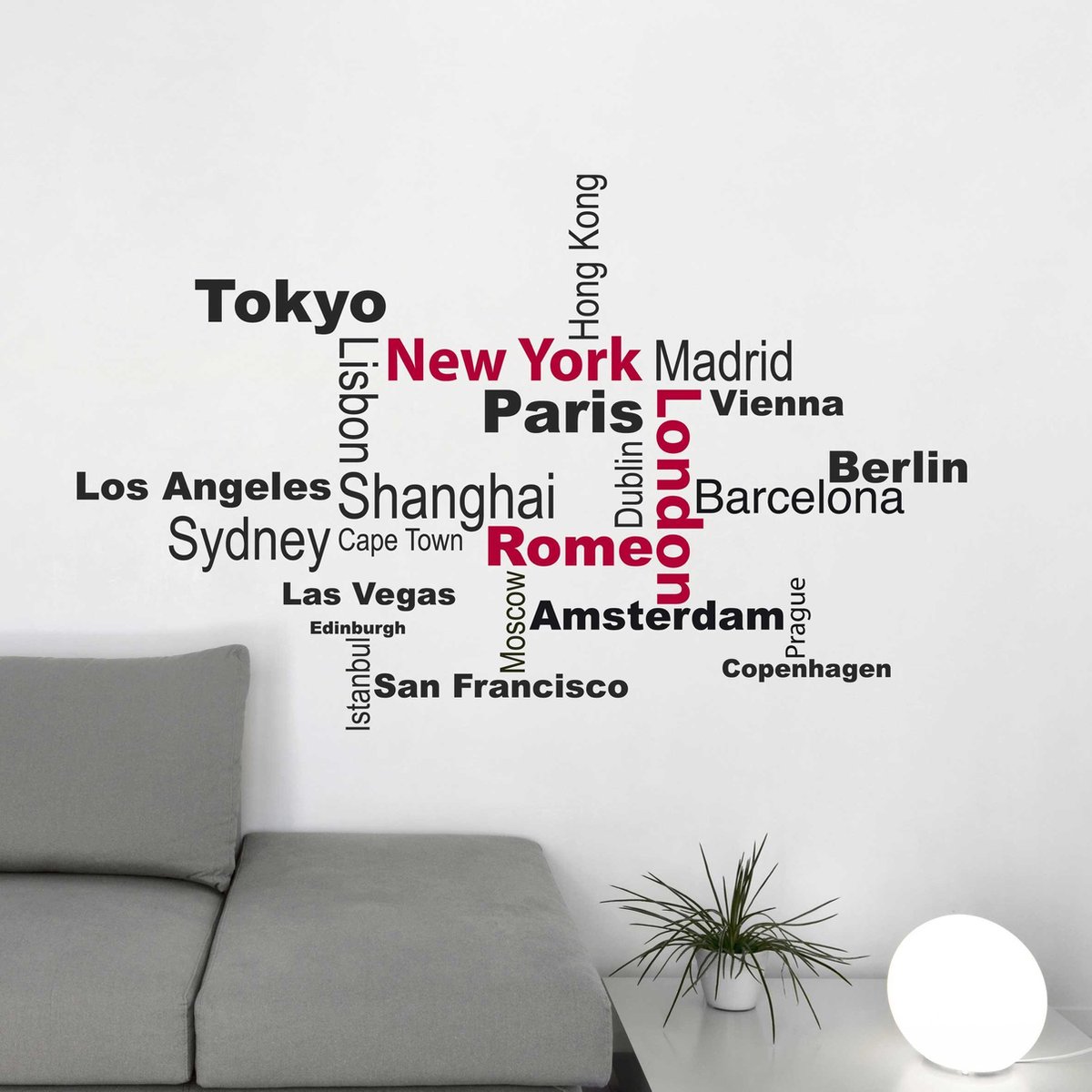 Muursticker Cities