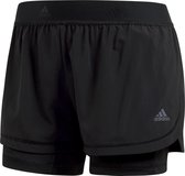 adidas 2-in-1 Sportshort Dames Sportbroek performance - Maat M - Vrouwen -  zwart | bol.com