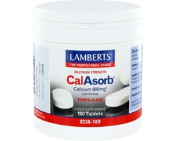 Lamberts CalAsorb (calcium citraat) & Vitamine D3 180 Tabletten