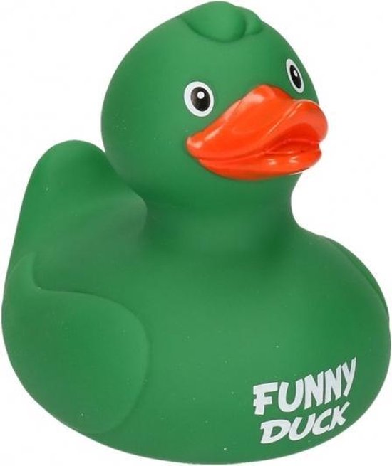 Eentonig verfrommeld Wijde selectie Groene badeend Funny Duck 9 cm | bol.com