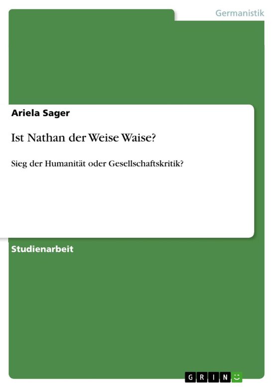 Ist Nathan der Weise Waise? - cover