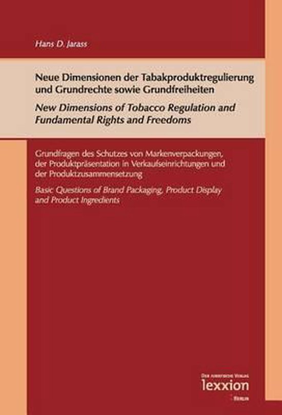 Neue Dimensionen Der Tabakproduktregulierung Und Grundrechte ... - cover