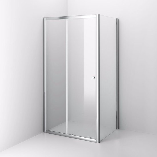Douchecabine Rechthoek Schuifdeur Economic 4 mm Glas 110 x 76 cm