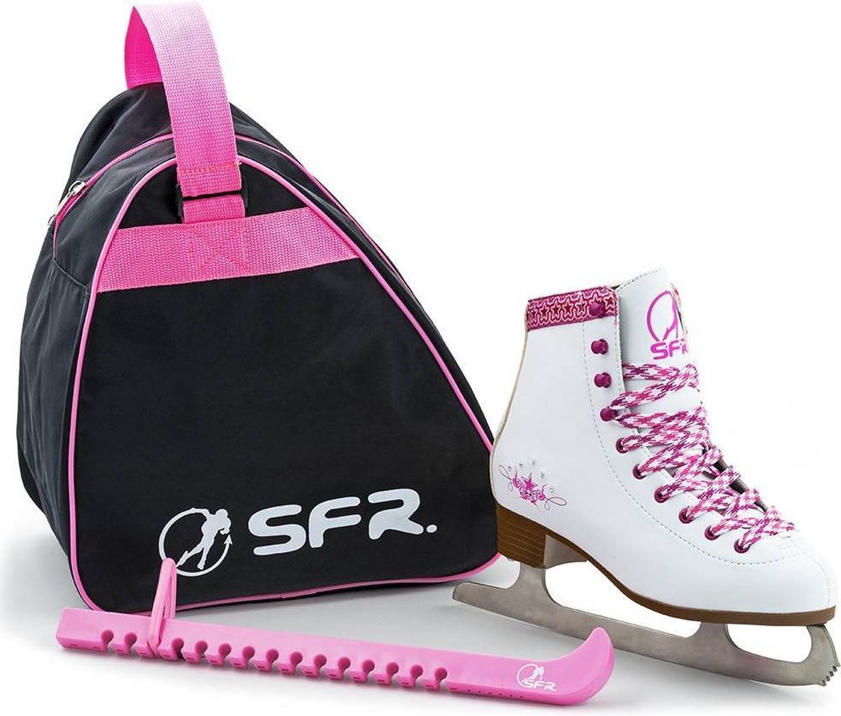 SFR Ice Skate Gift Set (Kunstschaatsen + Tas + Schaatsbeschermers) - Vegan vriendelijk - Maat 32