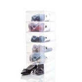 Lumaland - Boîte à chaussures - Boîte de rangement pour chaussures - Plastique transparent - Lot de 5-30 x 18,5 x 9,7 cm