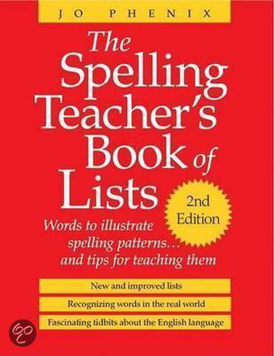 Spelling Teacher'S Book Of Lists 9781571103901 Jo Phenix Boeken