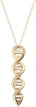 24/7 Jewelry Collection DNA Ketting - Molecuul - Goudkleurig