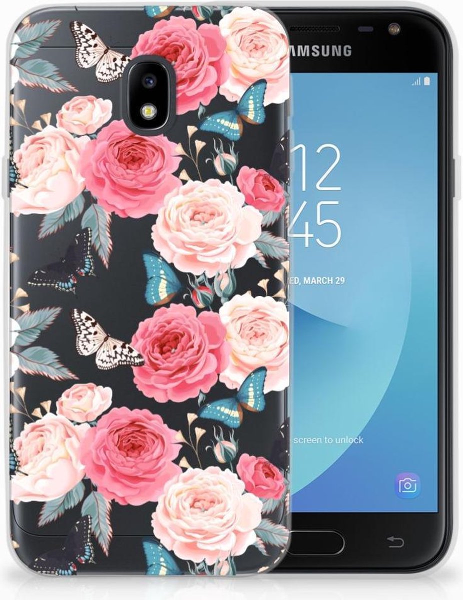 Samsung Galaxy J3 2017 TPU Case Butterfly Roses