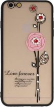 Roze Love Forever back case Hoesje voor Apple iPhone 6 Plus / 6s Plus