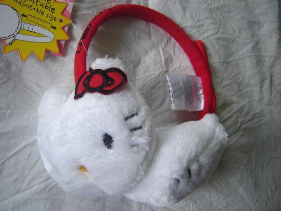 Cache-oreilles Hello Kitty rouge / blanc | bol.com