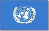 Vlag Verenigde Naties 90 x 150 cm feestartikelen -Verenigde Naties/VN landen thema supporter/fan decoratie artikelen