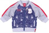 Beebielove Jongens Baby Cardigan Blauw/grijs - 50