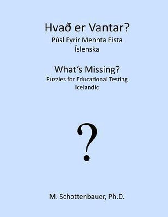 What's Missing? Puzzles for Educational Testing - cover
