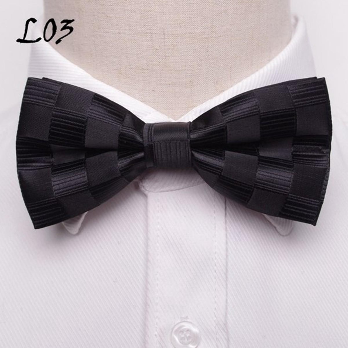 Luxe Vlinderdas Met Patroon Zwart - Gala - Tie - Feest - Gelegenheid - Voorgestrikt - Das - Kostuum – Stijlvolle Vlinderdas – Patroondesign – Formele Gelegenheden – Voorgestrikt en Gebruiksvriendelijk