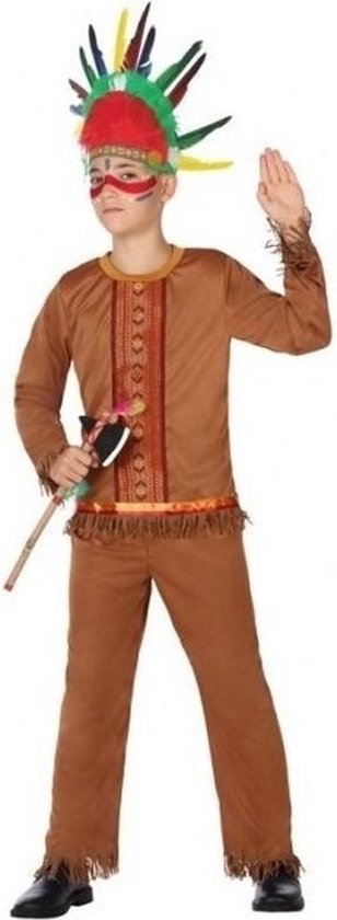 Indiaan/indianen pak verkleedset / kostuum voor jongens - carnavalskleding - voordelig geprijsd jaar)