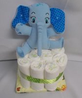 1 couche de gâteau de couches éléphant olli bleu