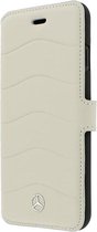 Mercedes-Benz Perforated Leather Book Case - Geschikt voor Apple iPhone 7/8 Plus (5.5") - Grijs
