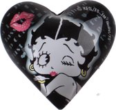 Kamparo Magneet Hart Betty Boop 4 Cm Glas Zwart/wit