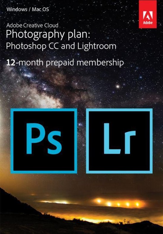 Adobe Creative Cloud Photography plan met 1TB - 1 Gebruiker - 1 Jaar - Windows / Mac