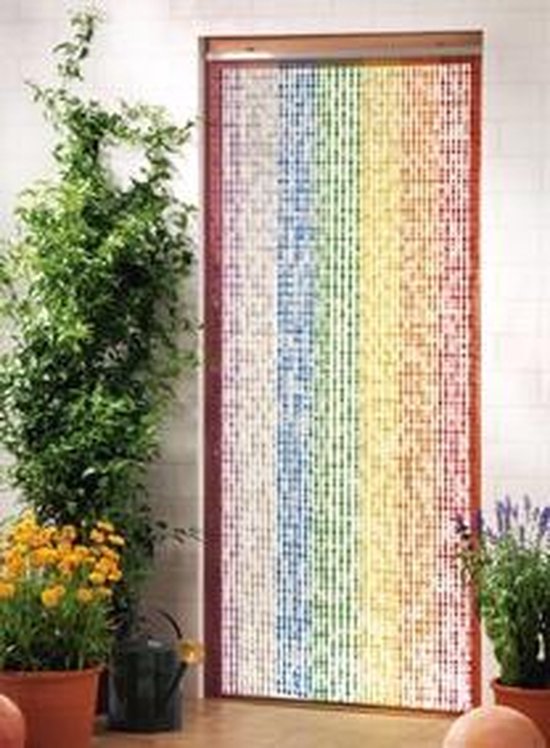 Vliegengordijn/deurgordijn kralen Colorado 90x200cm - regenboog van Merkloos — afbeelding 3