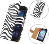 TCC Luxe Hoesje Samsung Galaxy S Duos 2 Book Case Flip Cover S7572 - Zebra