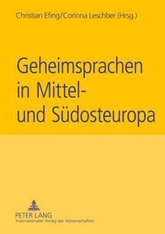 Geheimsprachen in Mittel- und Südosteuropa - cover