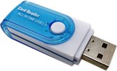 Lecteur de carte USB multifonction 4 en 1 USB 2.0 M2 SD SDHC SD TF Smart Reader - Bleu