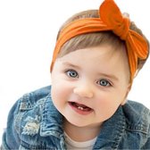 Baby Haarband - Kinder Haarband - Bunny Haar Strikje - Luxe Stretch Hoofdband Meisje - Koningsdag Oranje