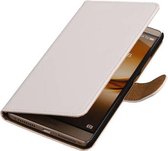 Bookstyle Wallet Case Hoesje Geschikt voor Huawei Mate 8 Wit