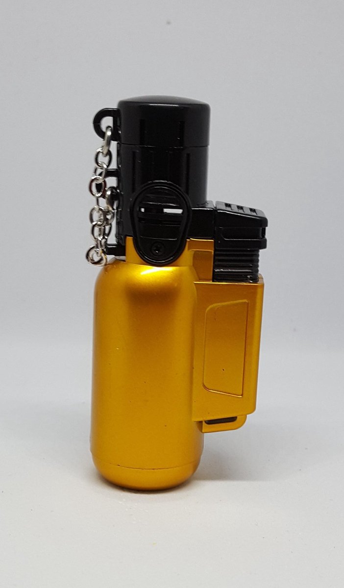 Goedkoopste Gasbrander - Stormaansteker - Aansteker - Windproof - Metallic Goud - Recht