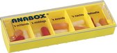 Anabox® Dagdoseerdoos Geel - Pillendoos - Medicijndoos - Medicijndoos.nl