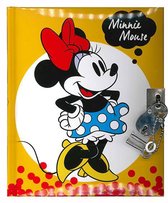 Minnie Mouse Dagboek met Slot - Kinderen - Oranje Zwart - 15 x 18 x 1,8 cm