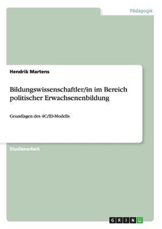 Bildungswissenschaftler/in im Bereich politischer Erwachsene ... - cover