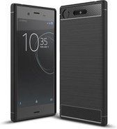 Armor Brushed TPU Hoesje Sony Xperia XZ1 - Zwart