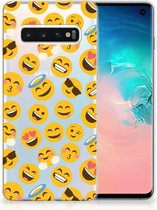 TPU Siliconen Hoesje Geschikt voor Samsung S10 Design Emoji