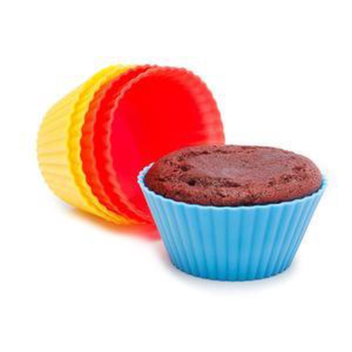 Muffinvorm silicone, herbruikbare muffinvormpjes, 6 kleuren, 12 stuks Muffinvorm silicone, herbruikbare muffinvormpjes, 6 kleuren, 12 stuks